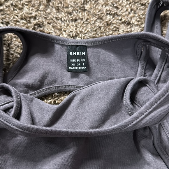 Grey Tank Crop Top - Picture 3 of 3